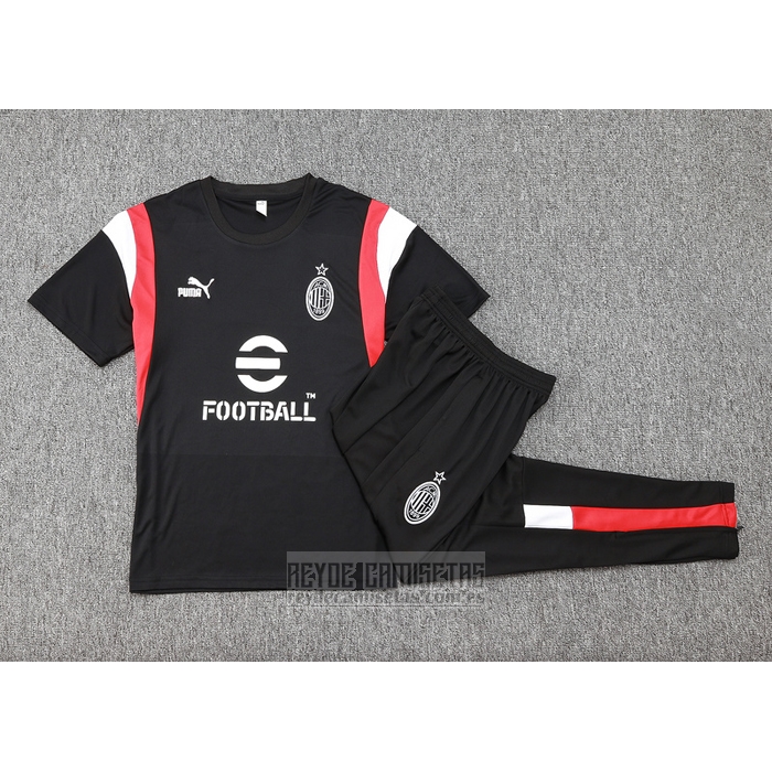 Chandal del AC Milan Manga Corta 2023-2024 Negro